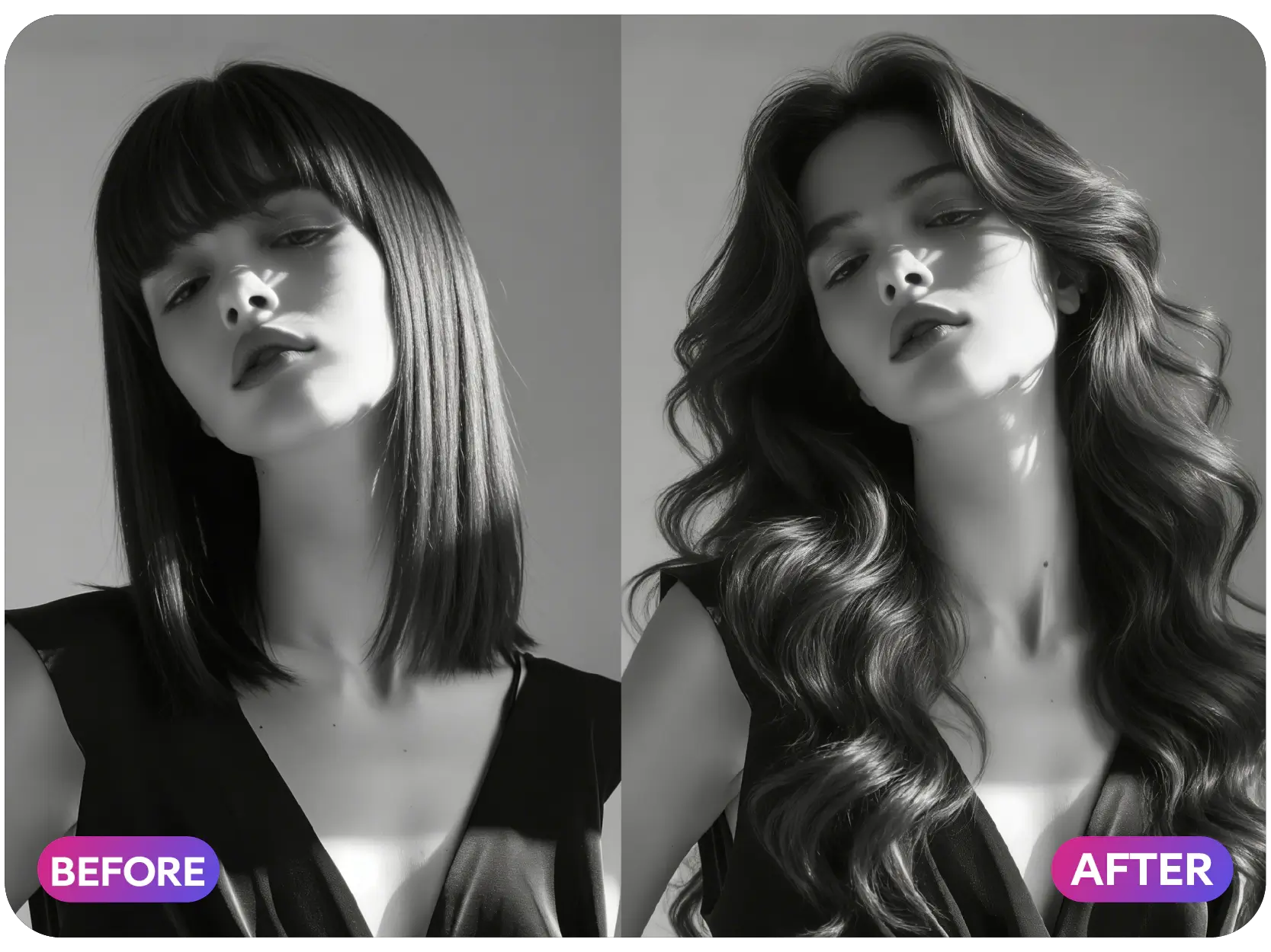 Easy to use AI hairstyle changer interface