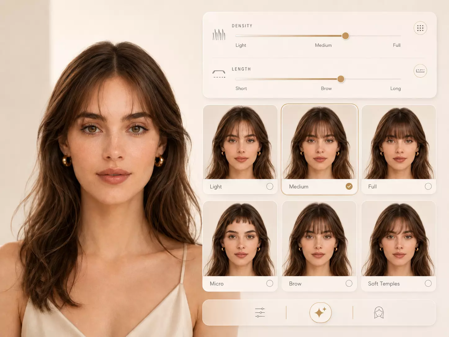 Fringe density and length control