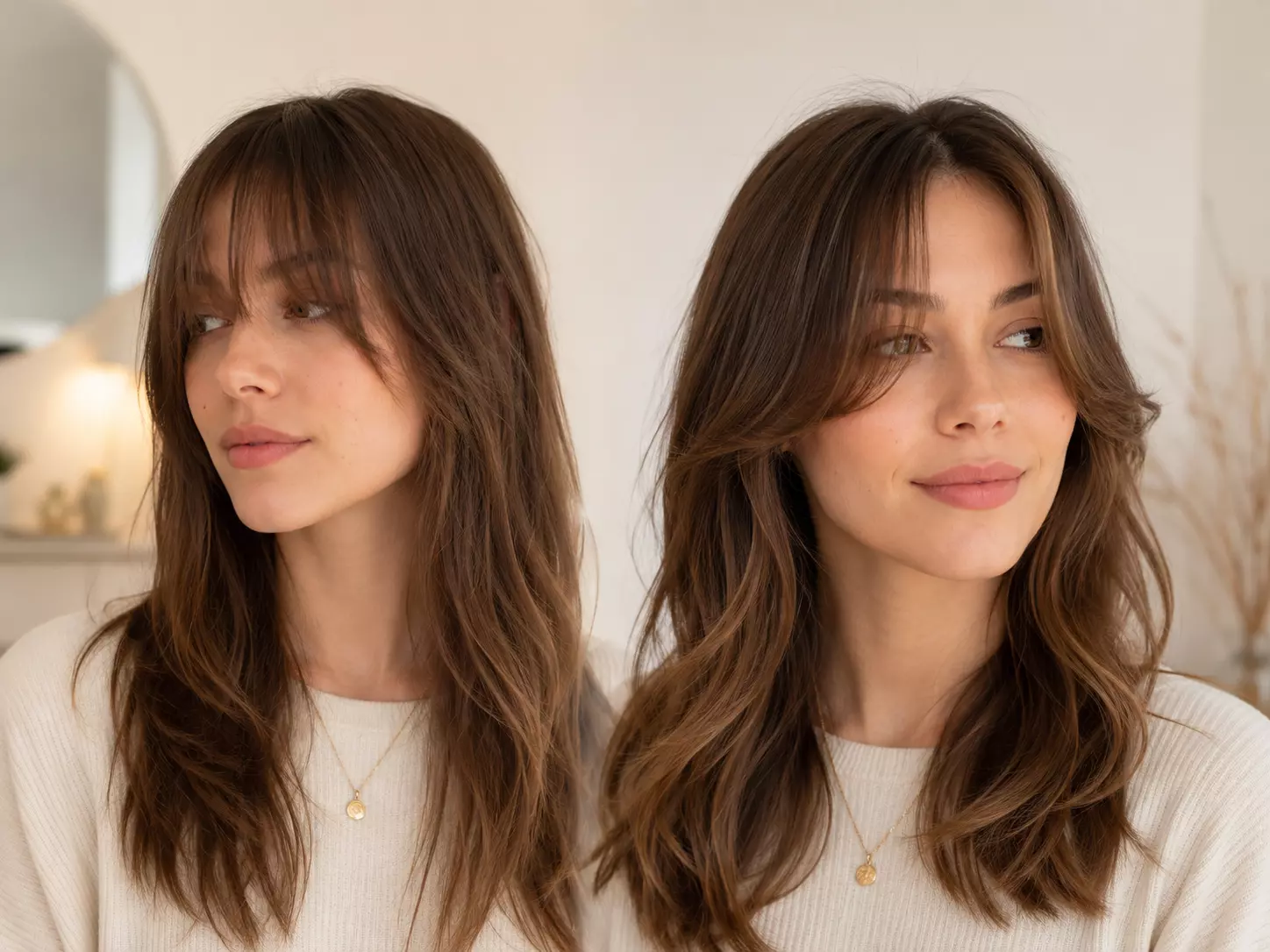 Growing out bangs into curtain bangs