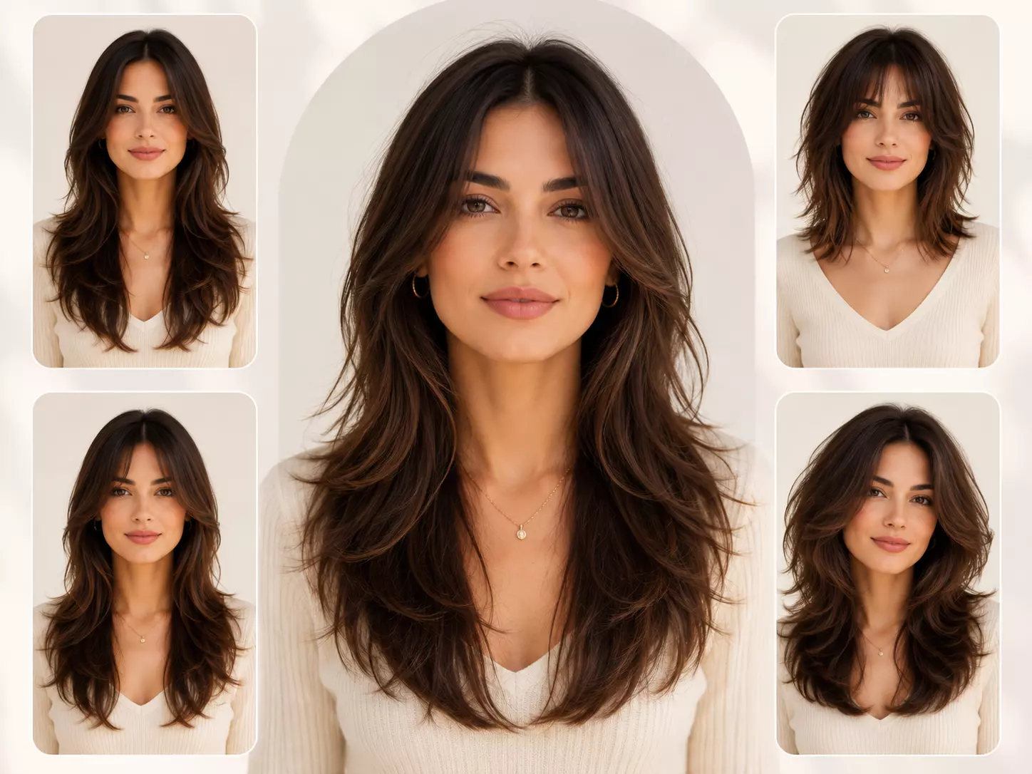 Blended layered haircut variations
