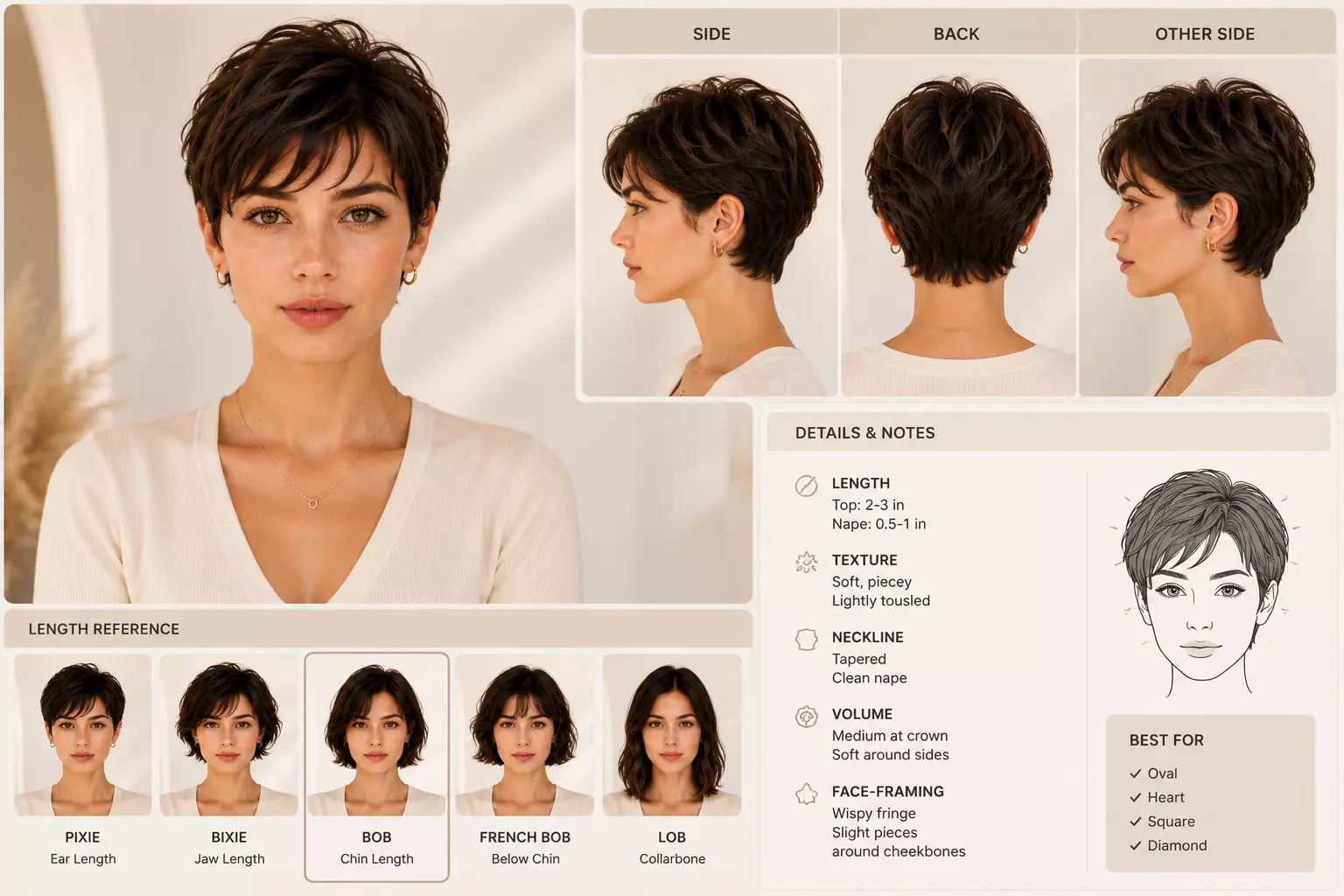Salon reference for short haircut big chop