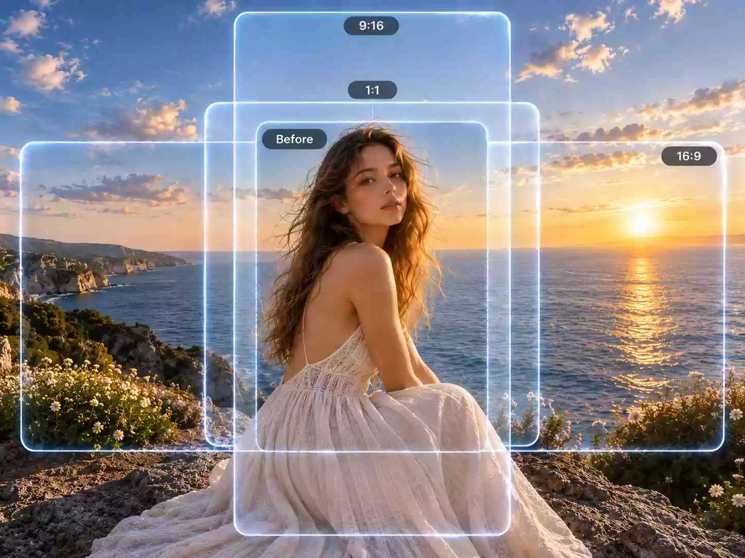Expand image with AI for Instagram, YouTube, and TikTok ratios