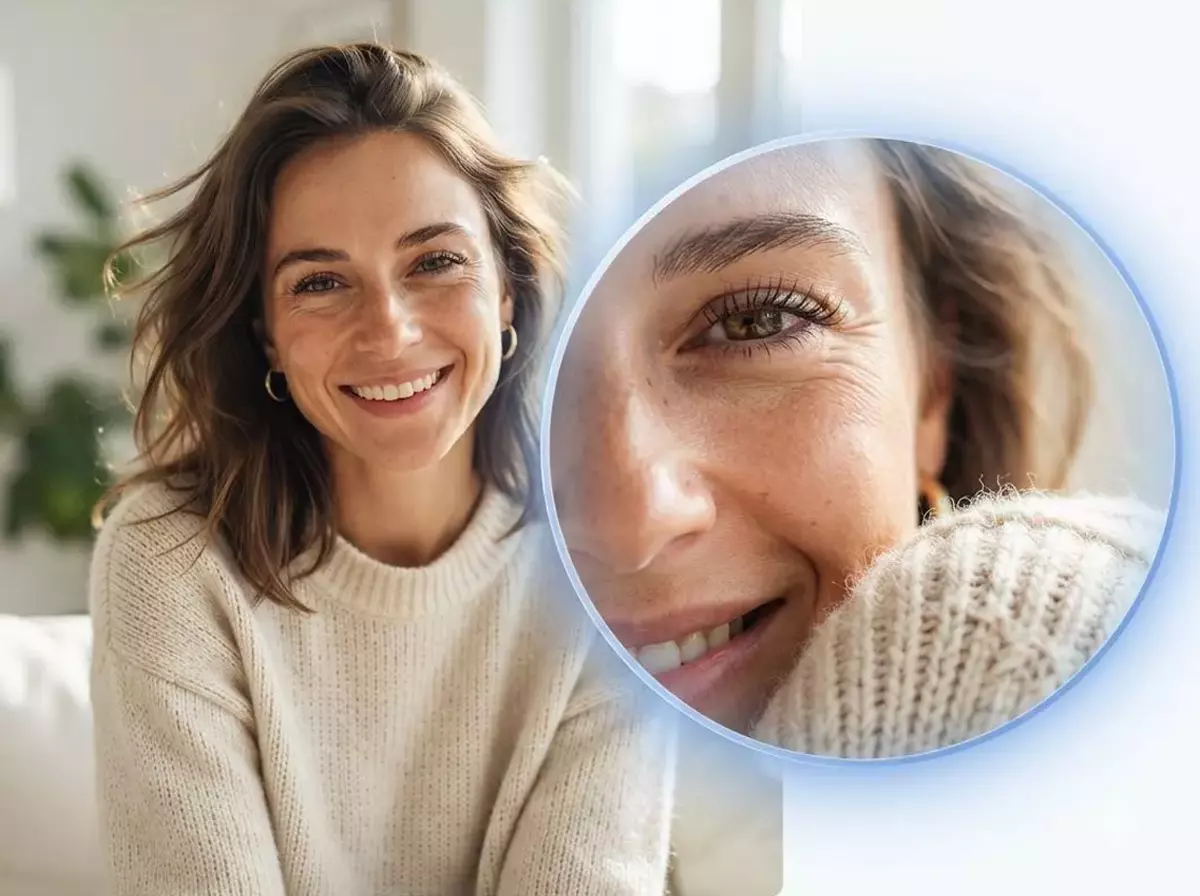 AI image upscaler preserving fine portrait details while increasing image resolution
