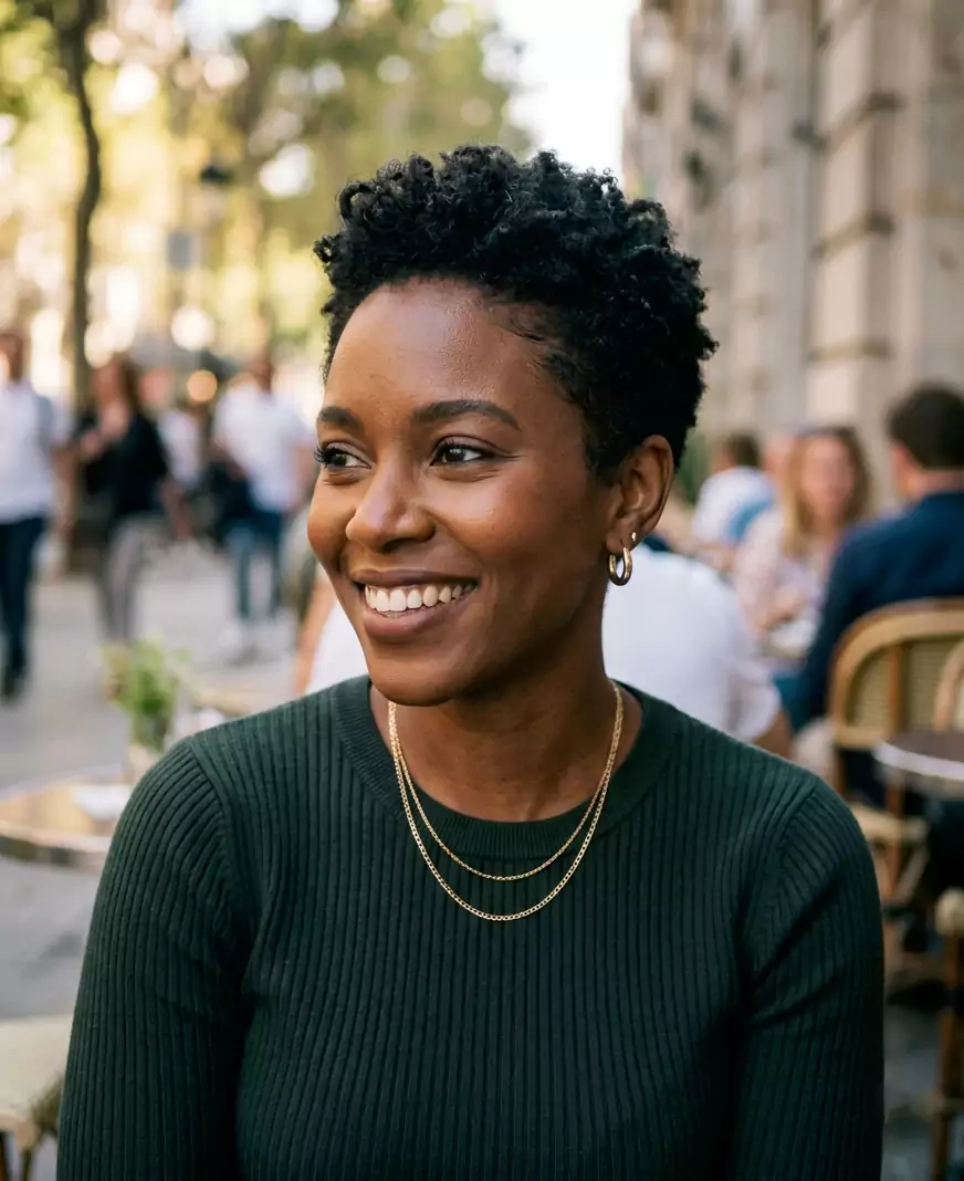 Short black hairstyles for women with a pixie cut, tapered curls, finger waves, and a chin-length bob