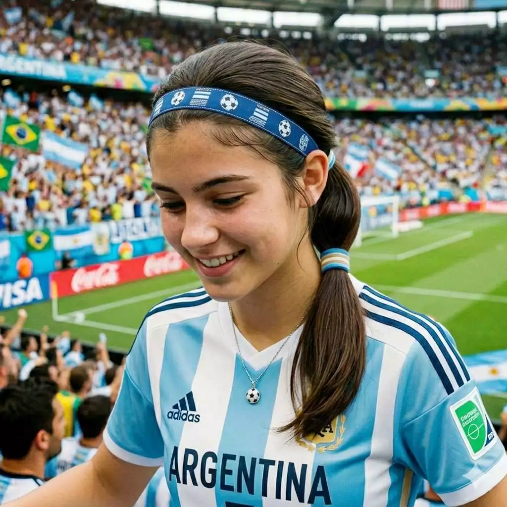 Low ponytail with non-slip headband cute soccer hairstyle