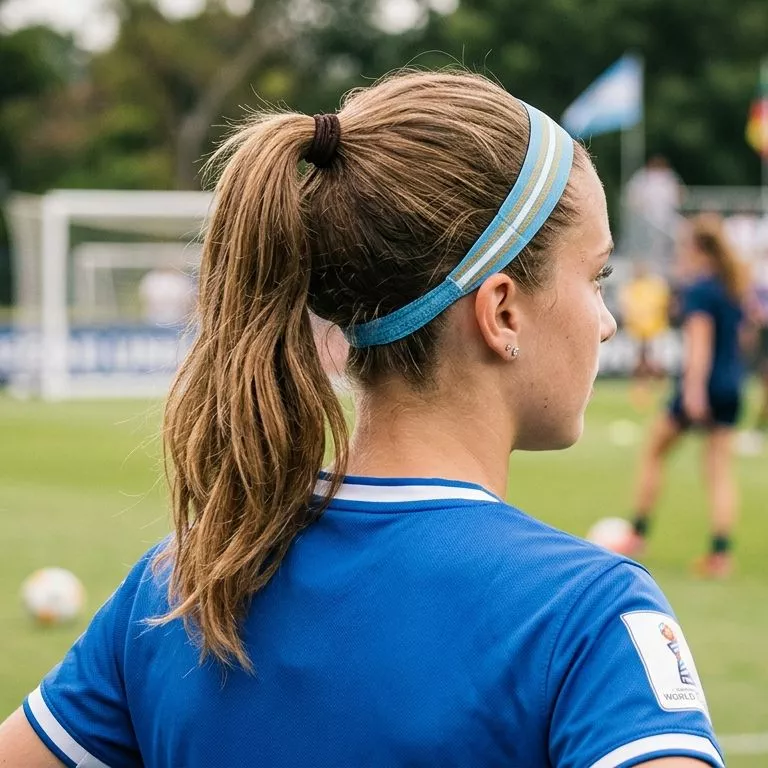 Athletic pre-wrap ponytail for easy soccer hairstyles that stay in place