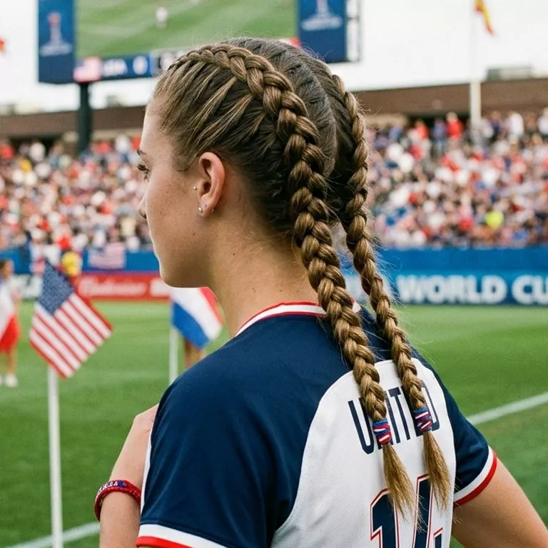 Double Dutch braids for soccer practice and game day