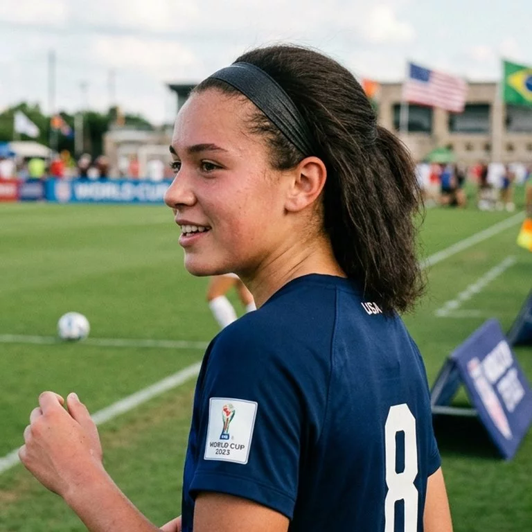 Headband hairstyle for easy soccer hairstyles that keep hair out of face