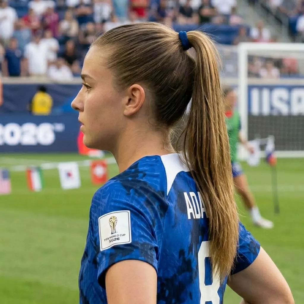 High ponytail easy soccer hairstyle for girls