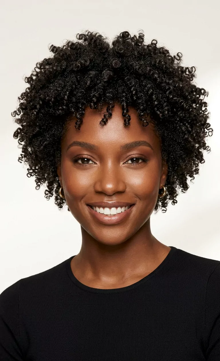 Short natural curly hairstyles for black women and tapered natural cuts