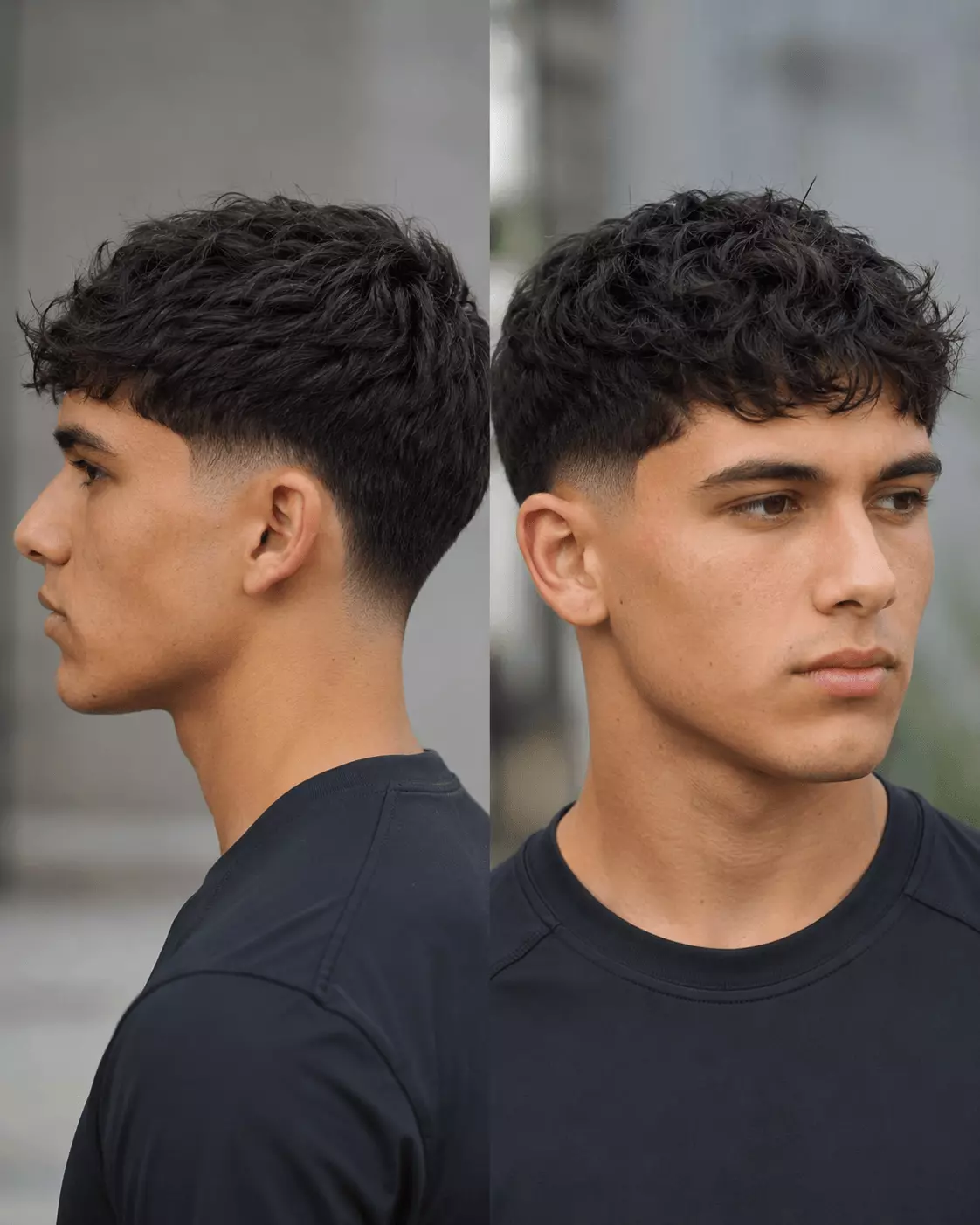 Low taper soccer haircut with soft blending around the ears and neckline