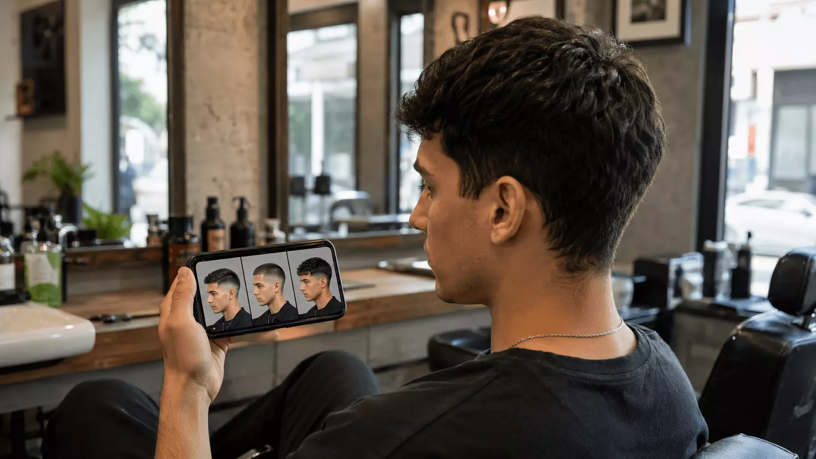 Try soccer haircut online with side by side haircut previews before visiting a barber
