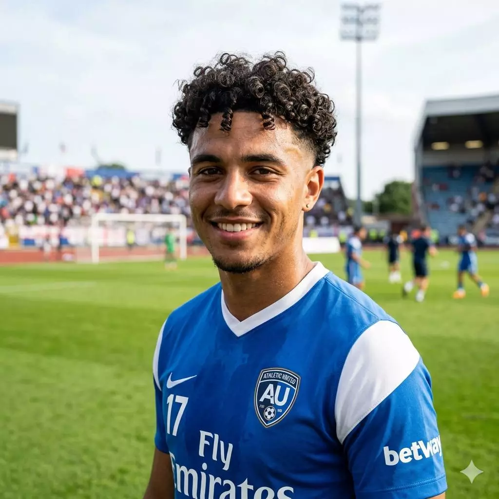Curly soccer hairstyle with clean sides
