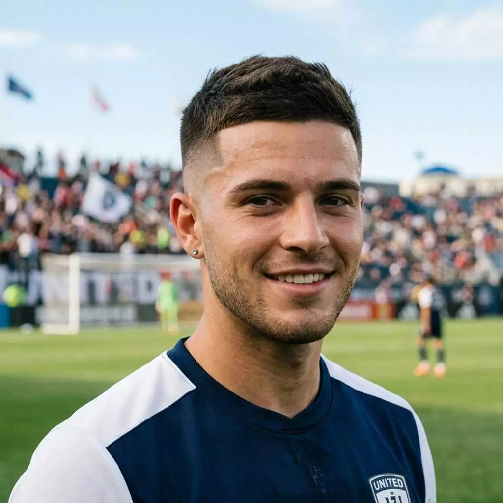 Soccer fade haircut for a clean athletic look