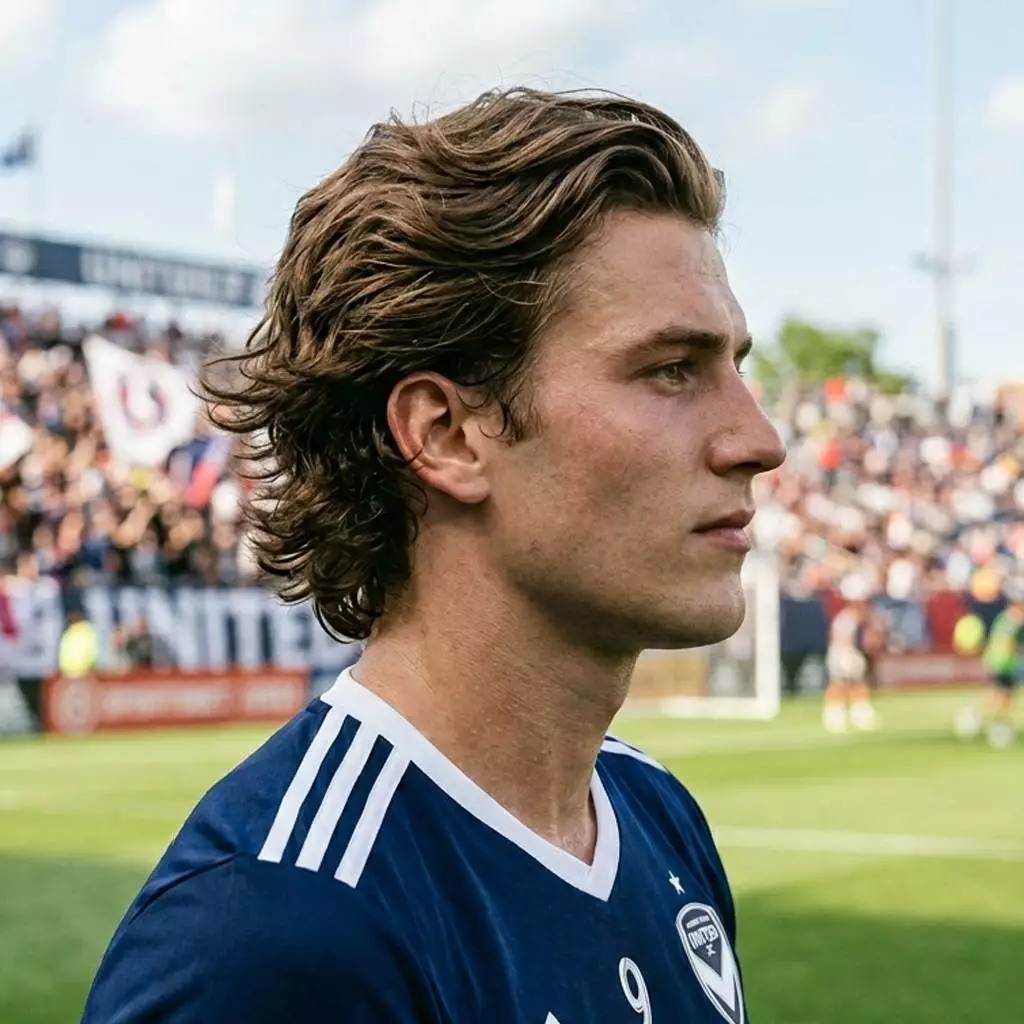Flow haircut for soccer players with medium length hair