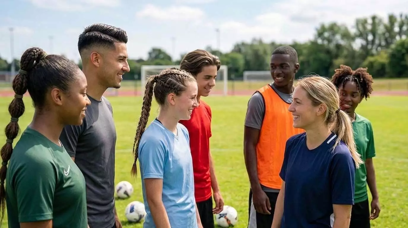 Soccer hairstyles for game day with braids ponytails fades and player inspired haircuts