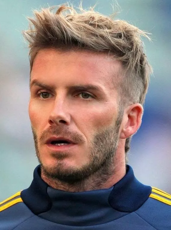 David Beckham faux hawk soccer player haircut