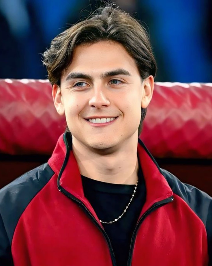 Paulo Dybala textured fringe soccer player haircut