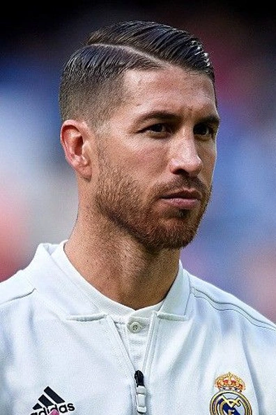 Sergio Ramos slick back undercut footballer hairstyle