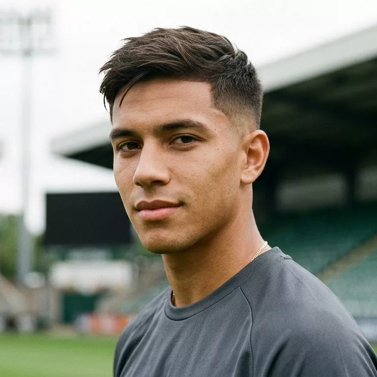 Straight hair soccer player haircuts
