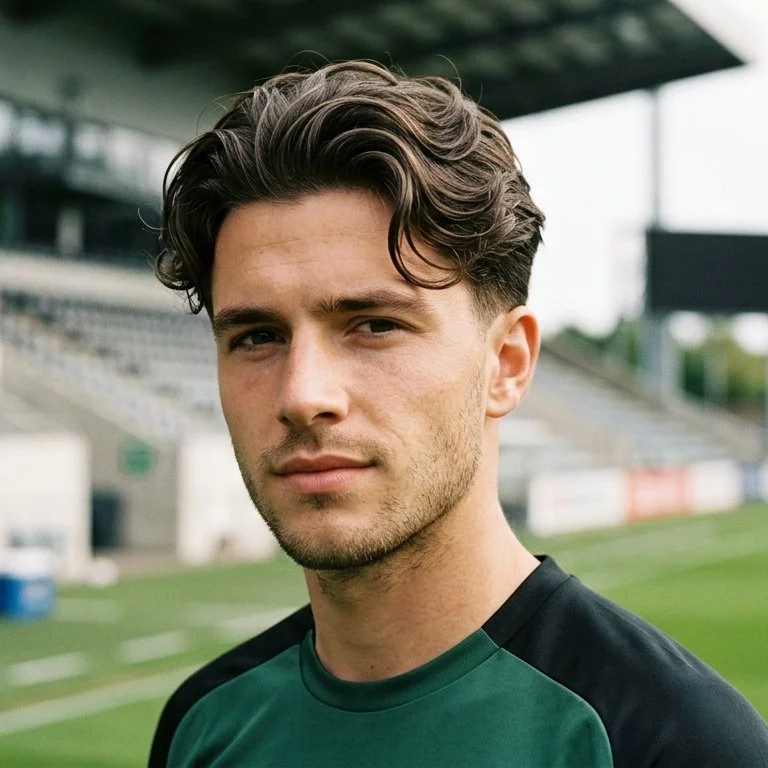 Wavy footballer hairstyles