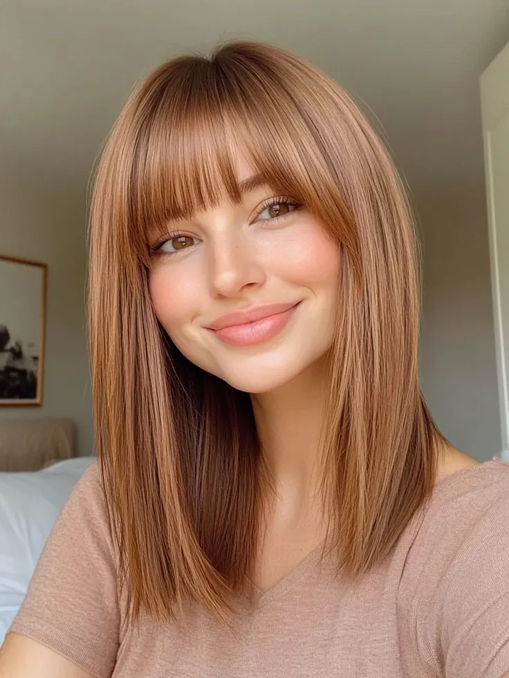 man with straight hair
