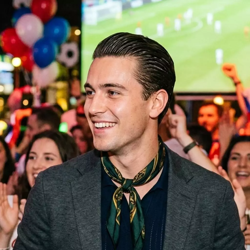 Slick back or side part World Cup hairstyle for finals party and evening match day outfit