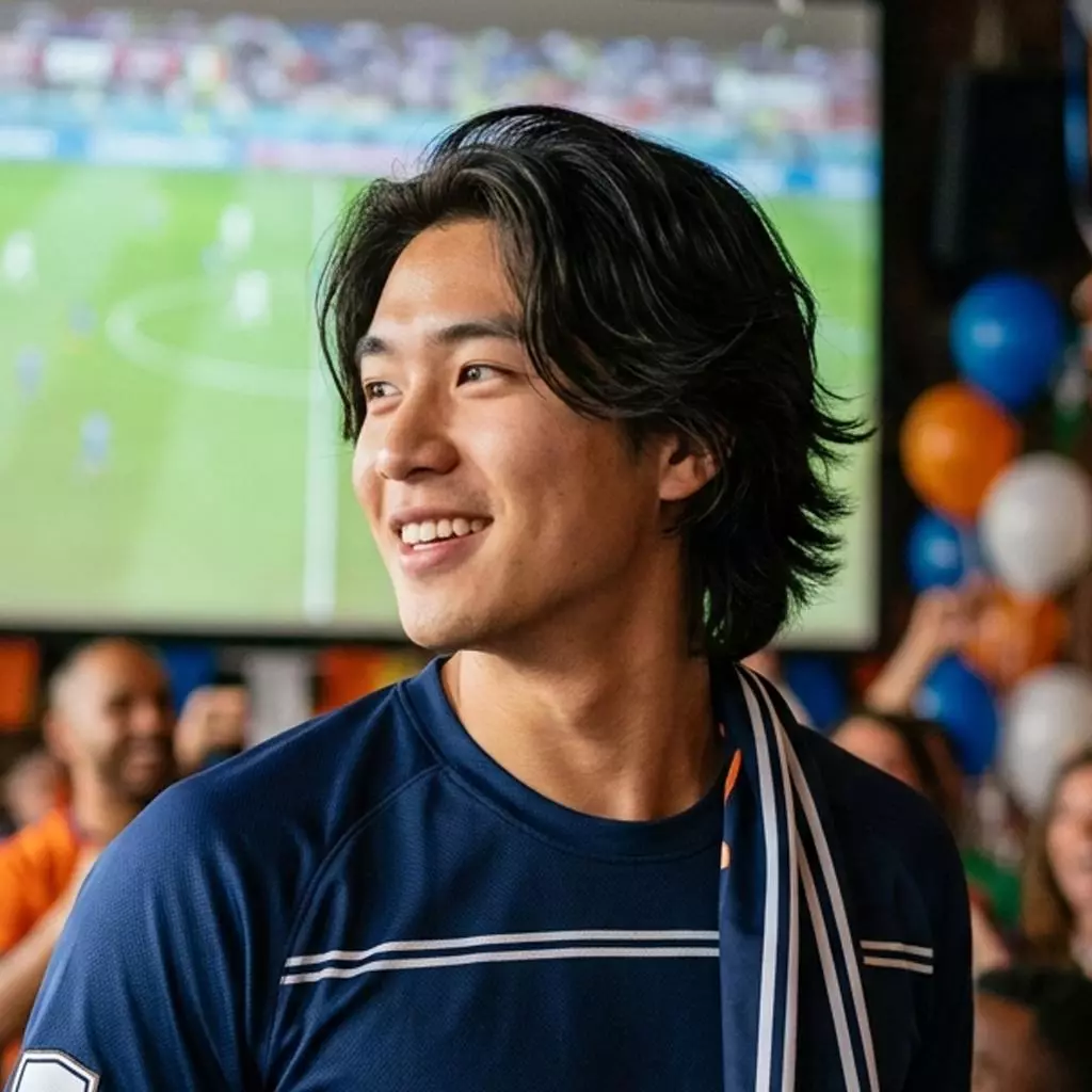 Flow haircut World Cup hairstyle with relaxed soccer-inspired movement
