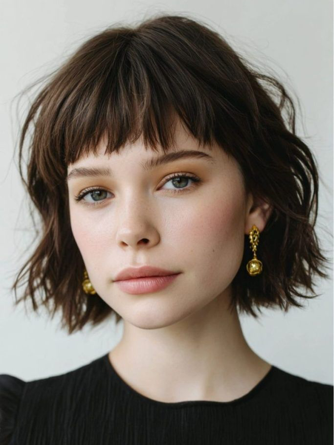 Butterfly Haircut with Baby Bangs