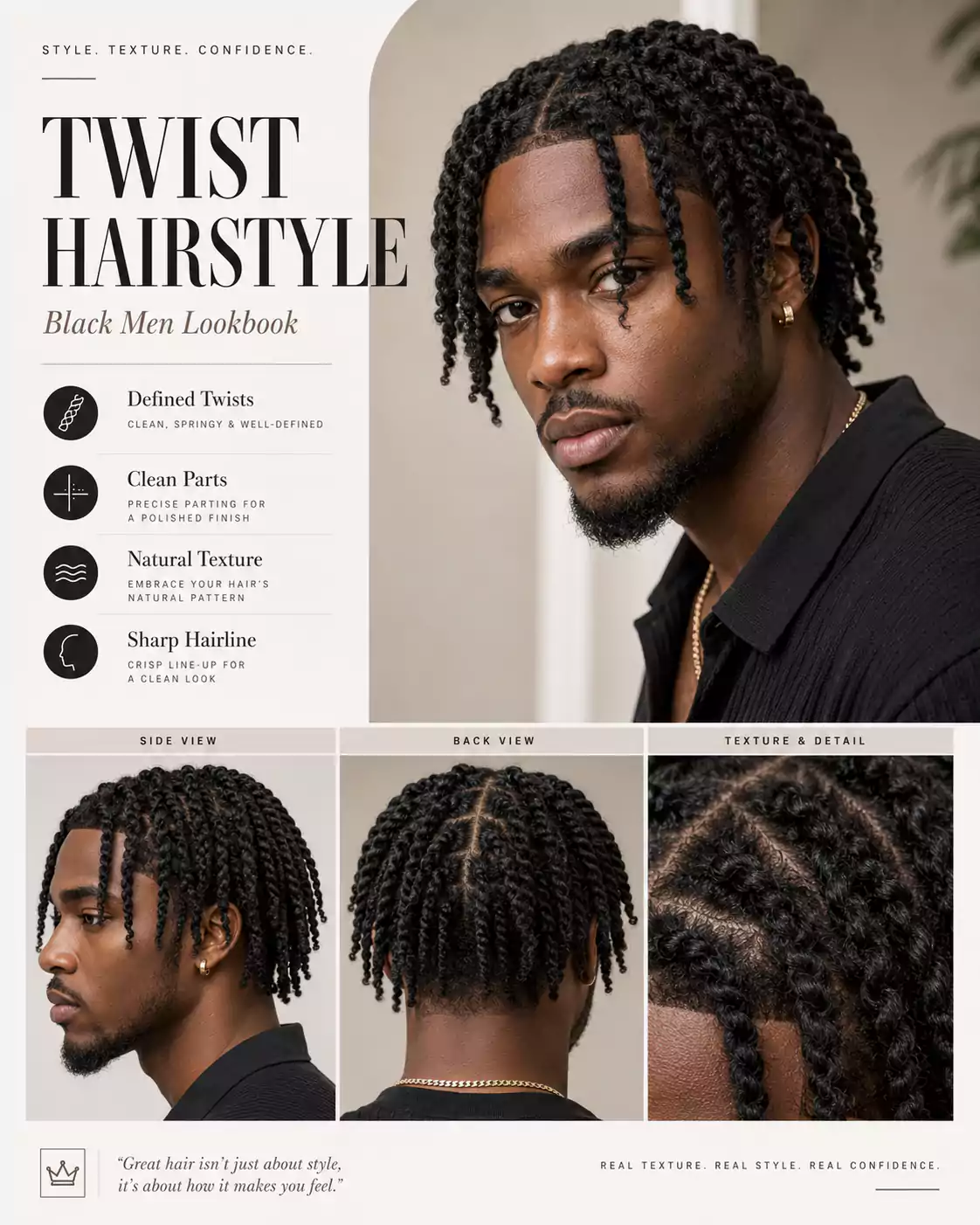 Twist hairstyle black men
