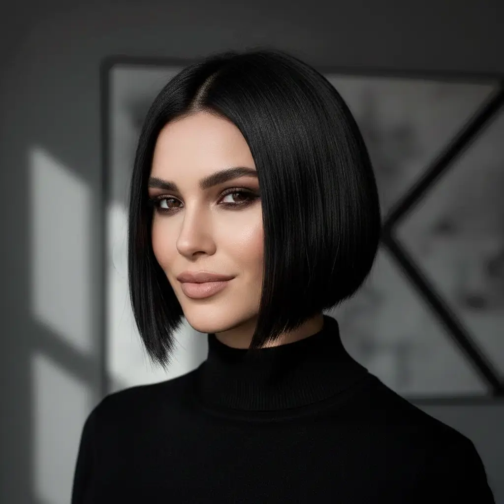 Bold chin-length short A-Line bob 2026