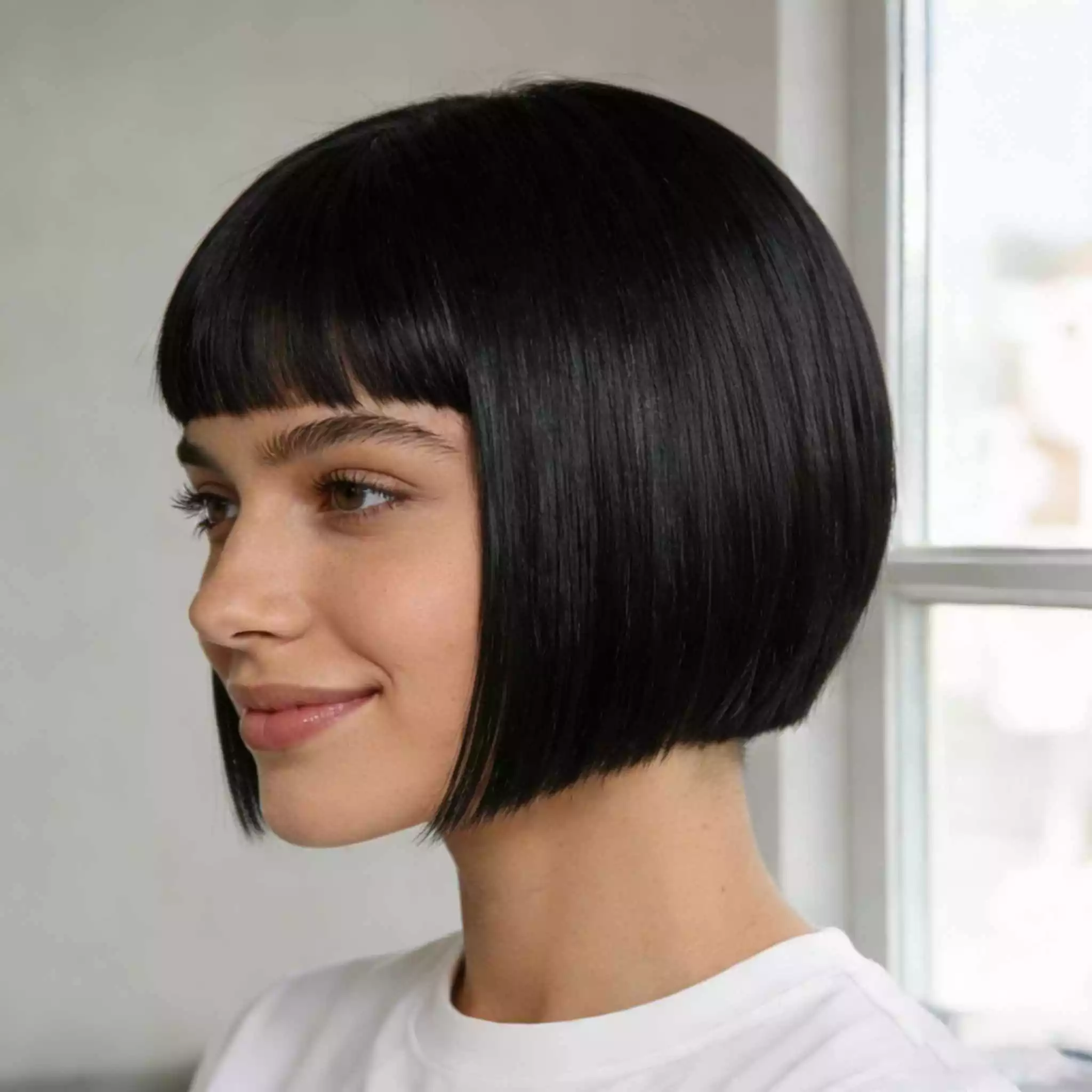 alt=Stylish woman with ultra-short micro bob haircut above the jawline, featuring a sharp, modern silhouette — the boldest bob trend of 2026 Stylish woman with ultra-short micro bob haircut above the jawline, featuring a sharp, modern silhouette — the boldest bob trend of 2026