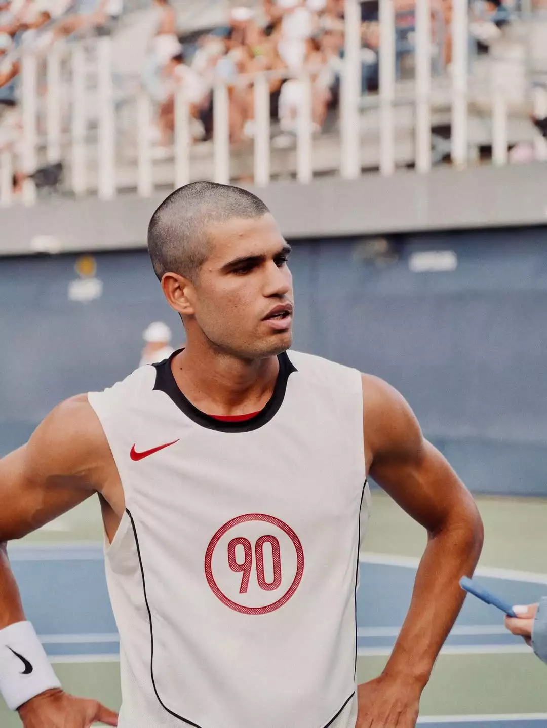 Carlos Alcaraz buzz cut portrait