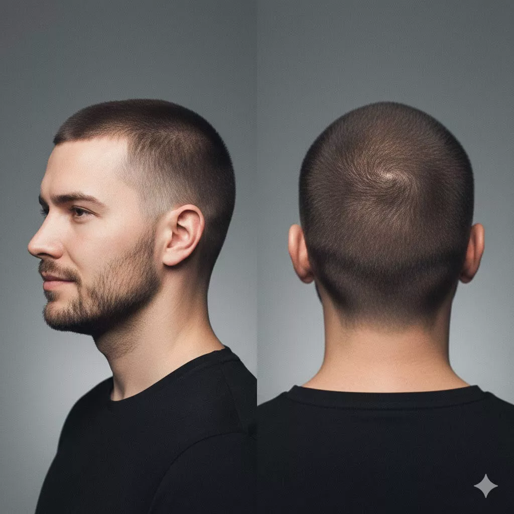 Side and top view of induction cut #0, extremely short, clean edges.