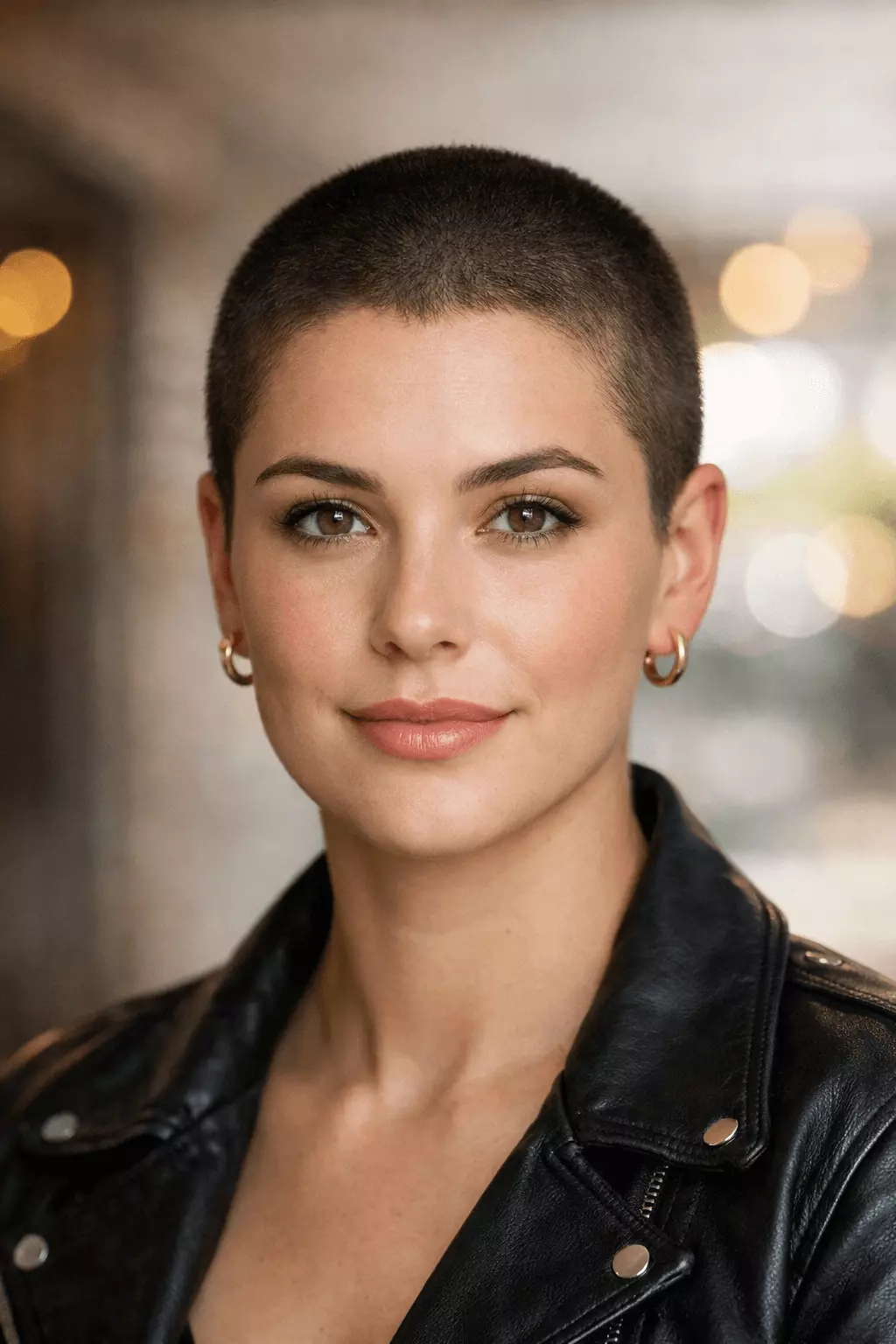 Buzz cut no fade number 3 uniform haircut front view