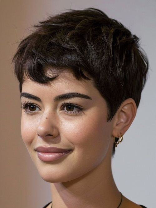 Textured pixie cut: piece-y layers for maximum volume