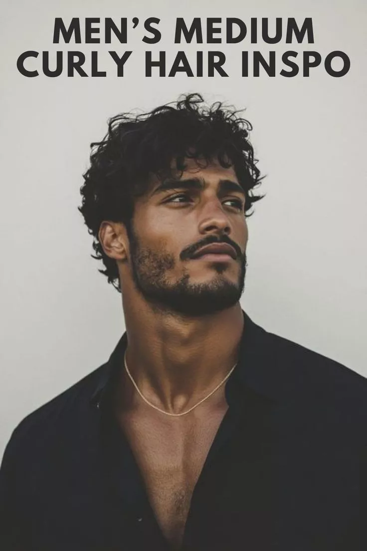 Man with medium-length hair, choosing the right hairstyle, natural texture, versatile style