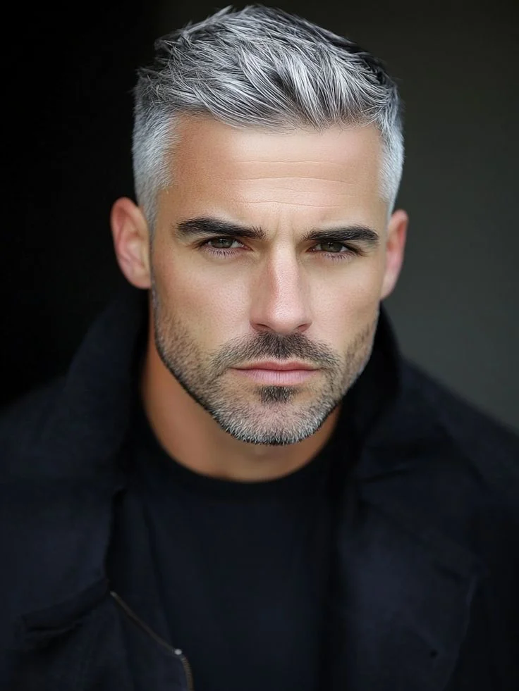 Gray to silver gradient ombre hair with soft transition and natural dimension