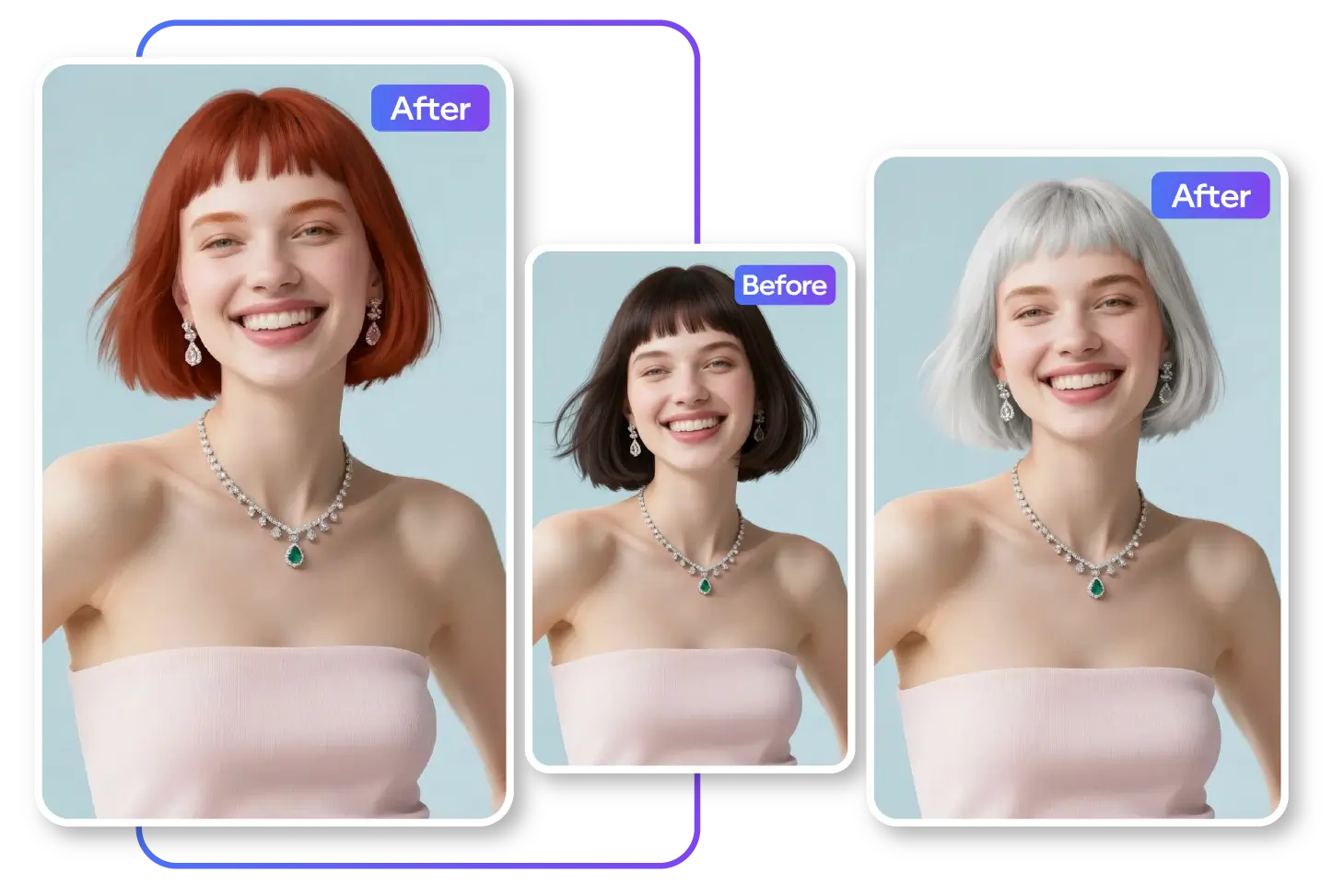 AI hair color changer: try 200+ shades online